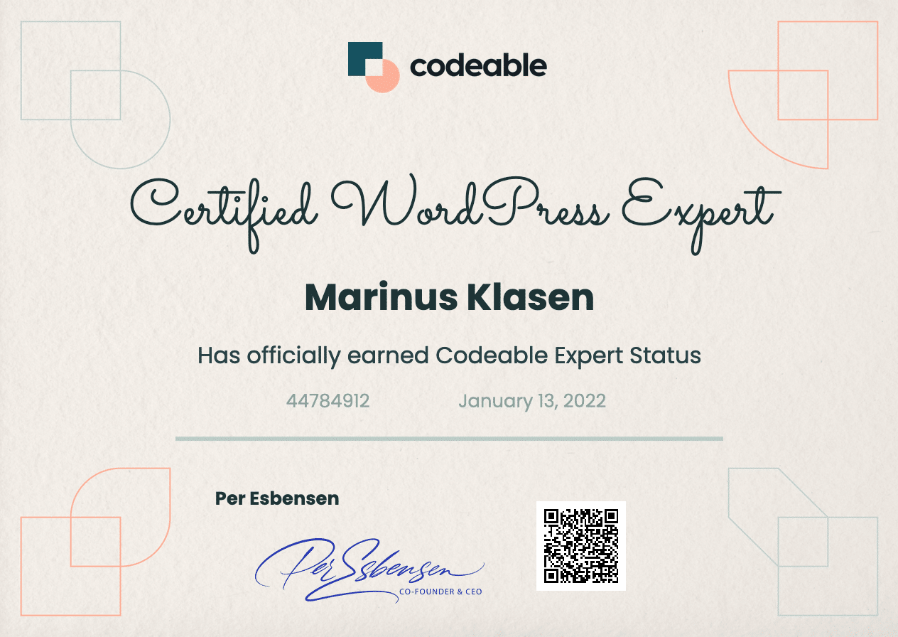 WordPress Plugin development & Web consultancy - Marinus Klasen
